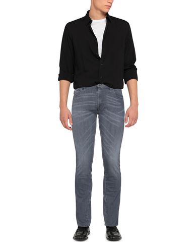 Man Jeans Charcoal Size 35 Cotton, Elastomultiester, Elastane