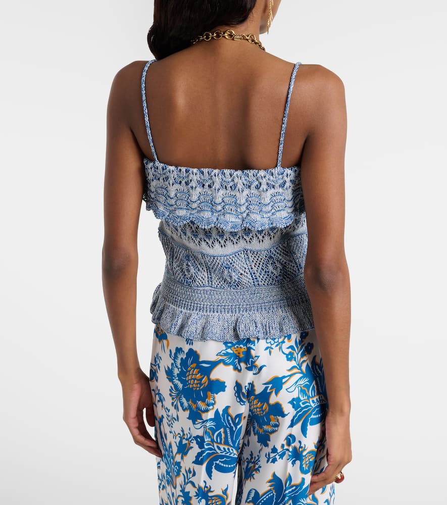 Knitted cotton crop top