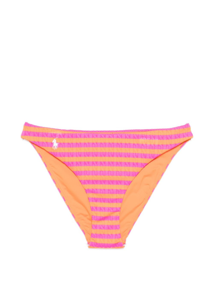 Pink Striped Logo Bikini