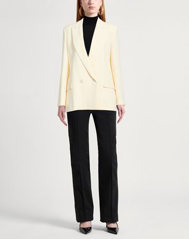Woman Blazer Cream Size 10 Polyester, Elastane