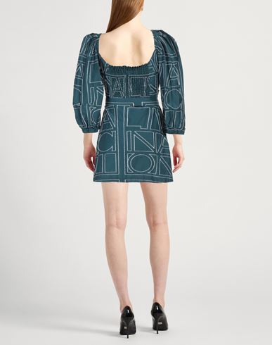Liviana Conti Woman Mini dress Deep teal Size 6 Cotton, Polyamide, Elastane