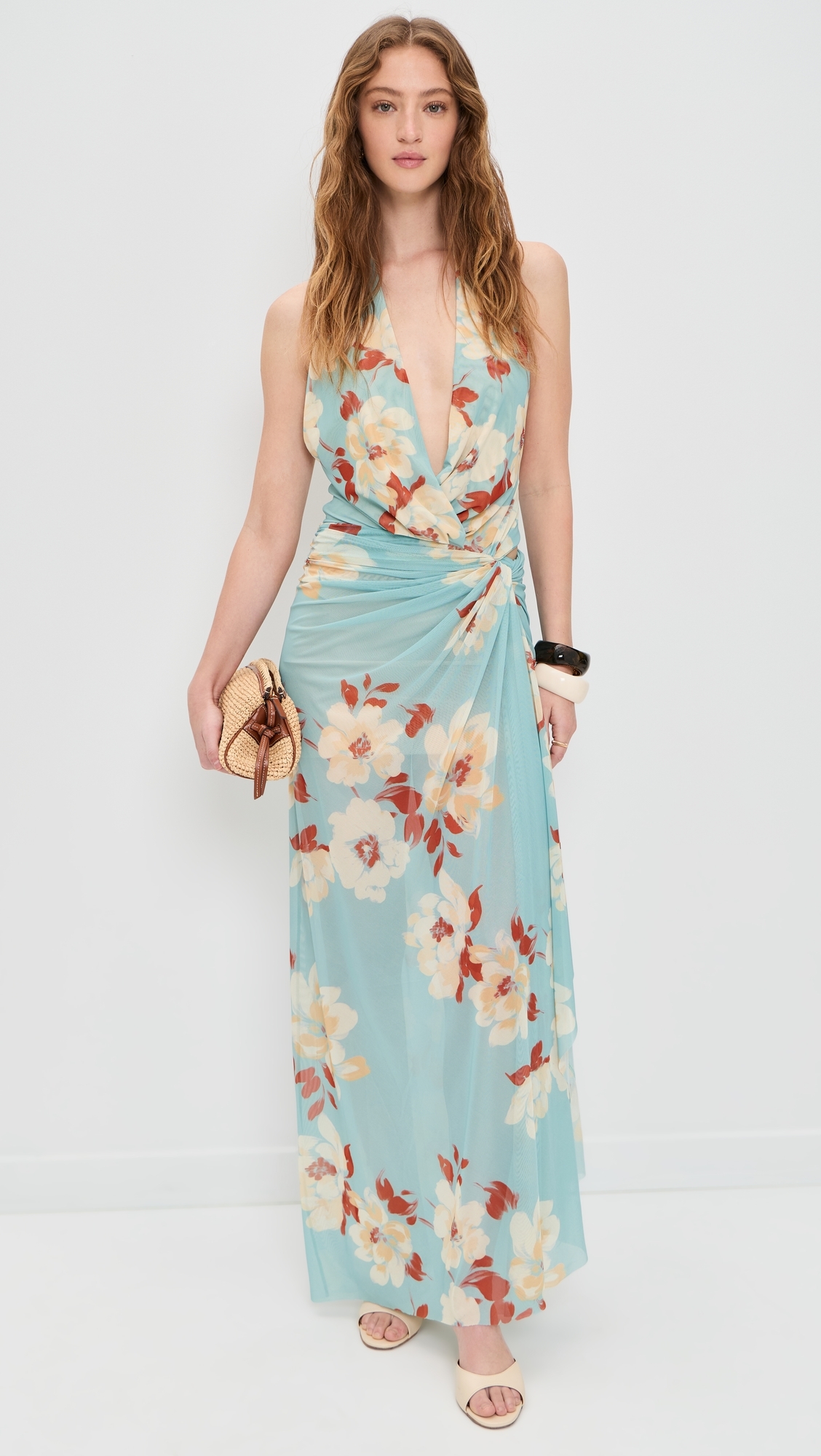 Calliope Drape Maxi Dress Sonara Floral