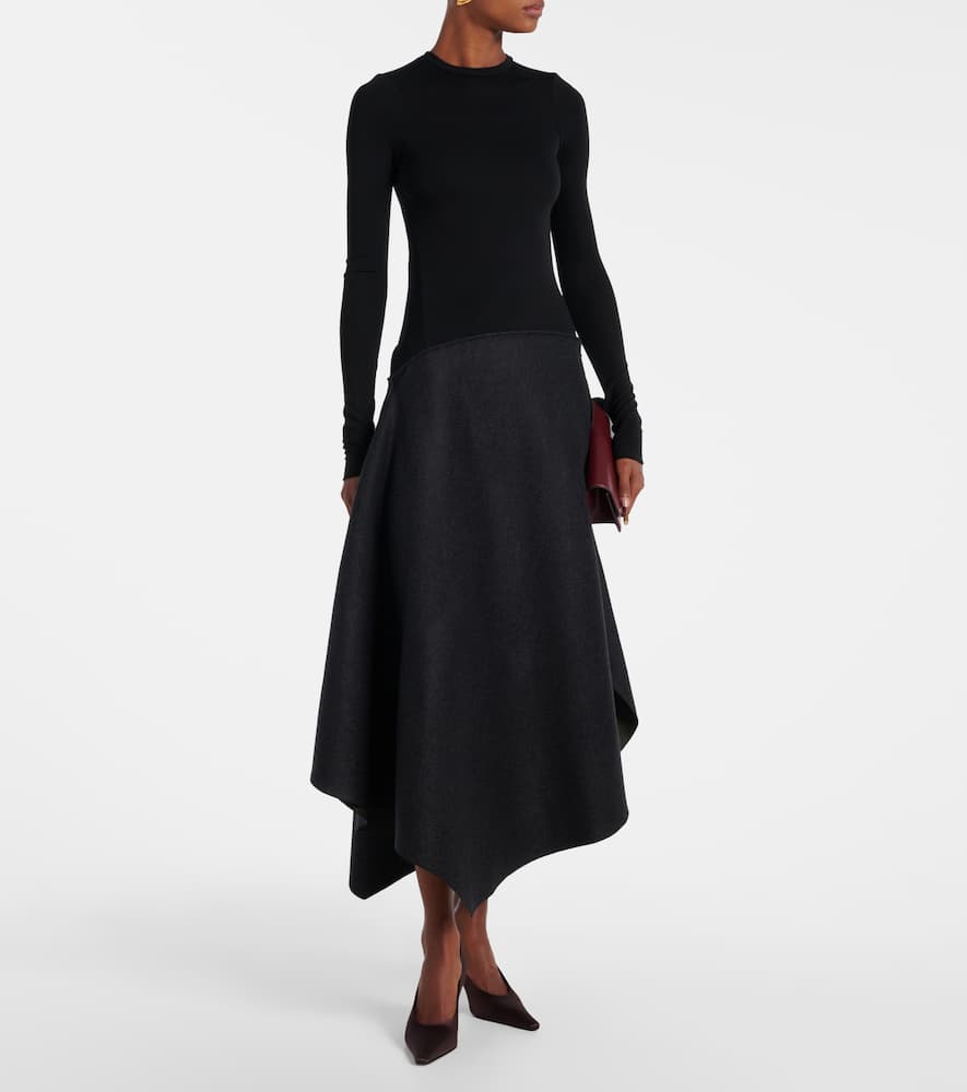 Asymmetric midi dress