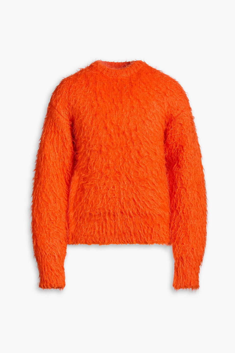 Brushed mohair-blend sweater - Orange - IT 46