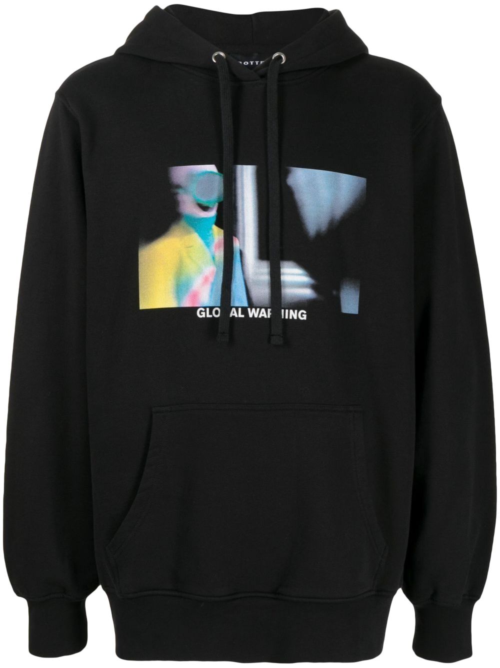 Photograph-print hoodie - Black