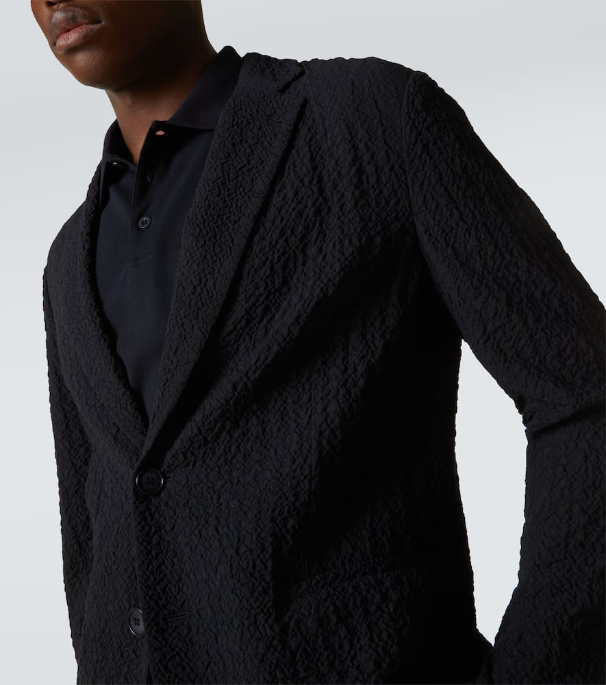 Wool seersucker blazer