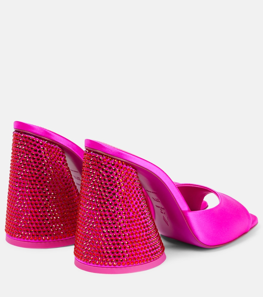 The Attico Luz embellished satin mules