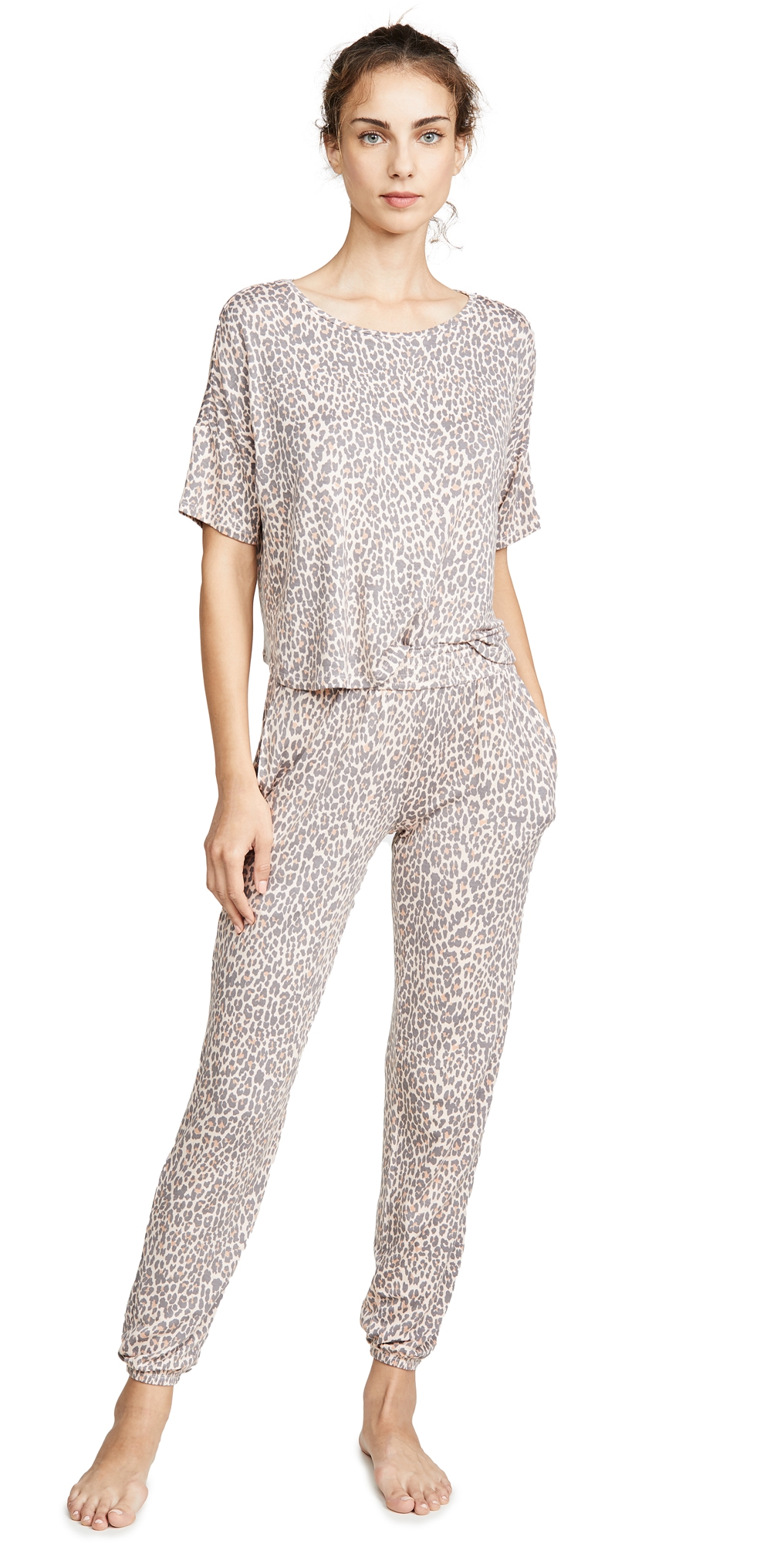 Sun Lover Lounge Pajama Set Leopard