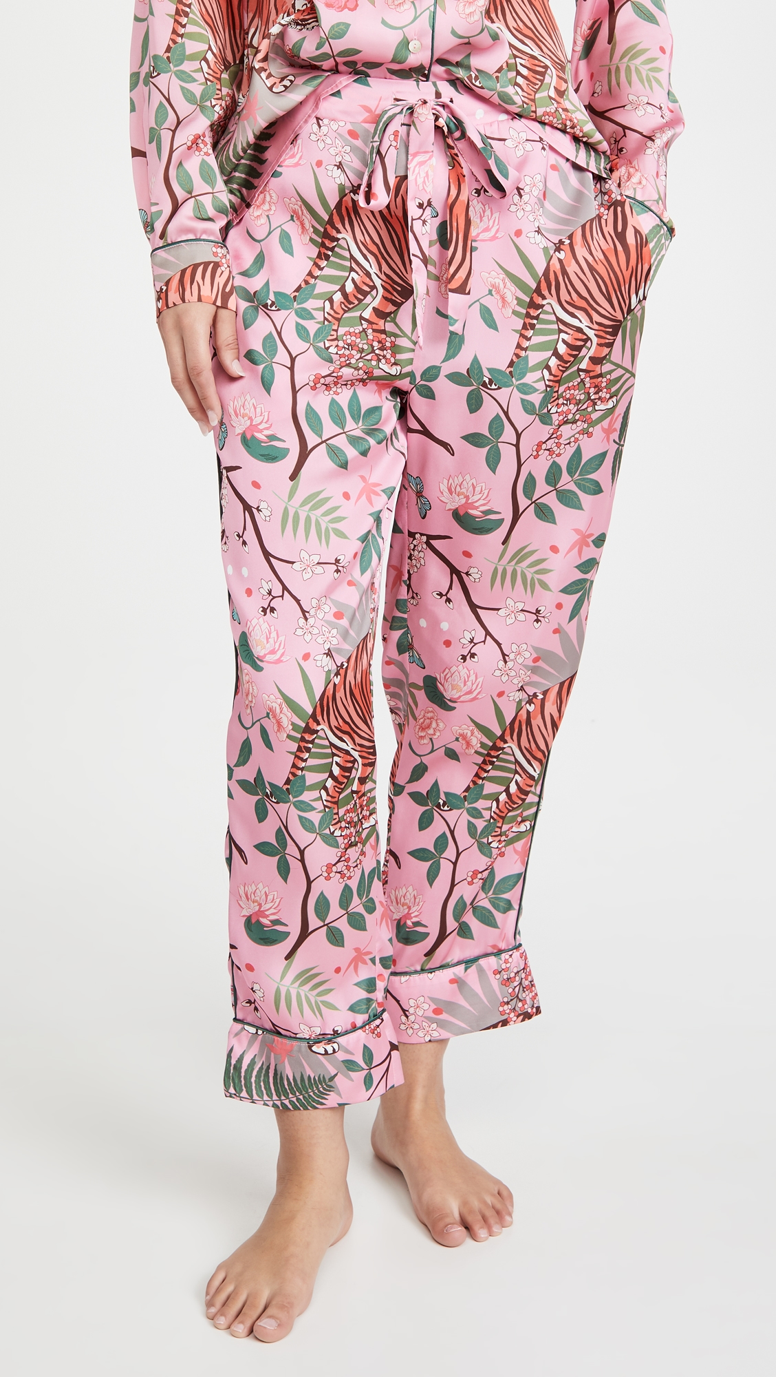 Tiger Blossom Pajama Set Orange