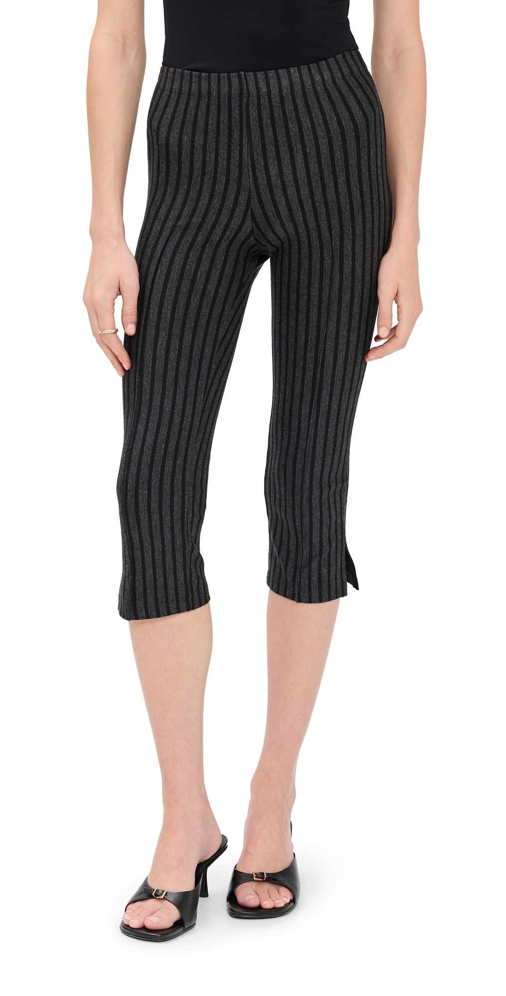 Delilah Pants Charcoal/Black Stripe