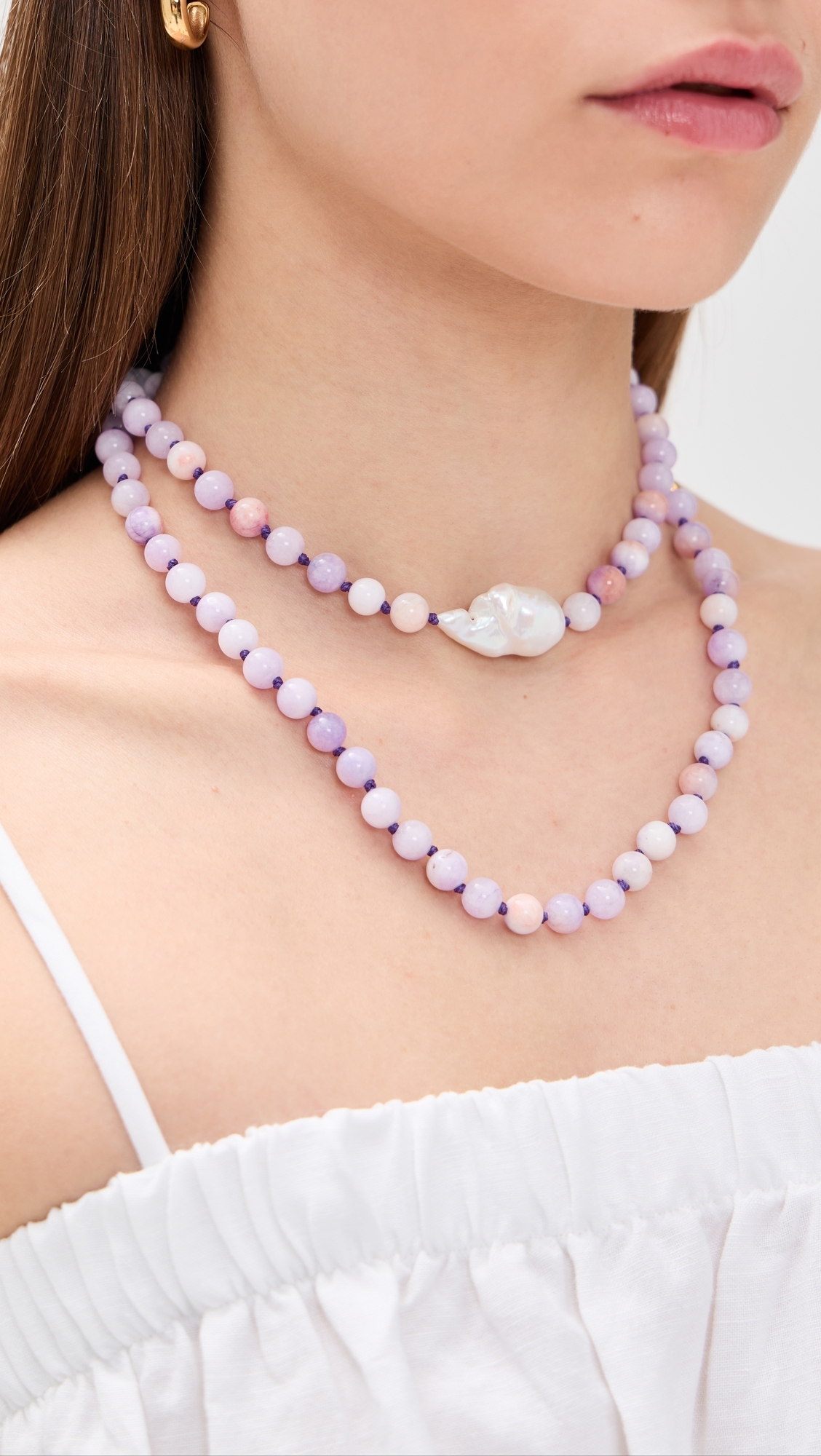 Maison Irem Necklace Violet Purple One Size