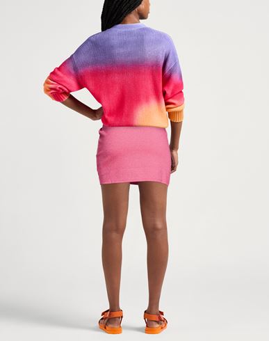 Woman Mini skirt Fuchsia Size L Viscose, Polyester, Polyamide, Elastane