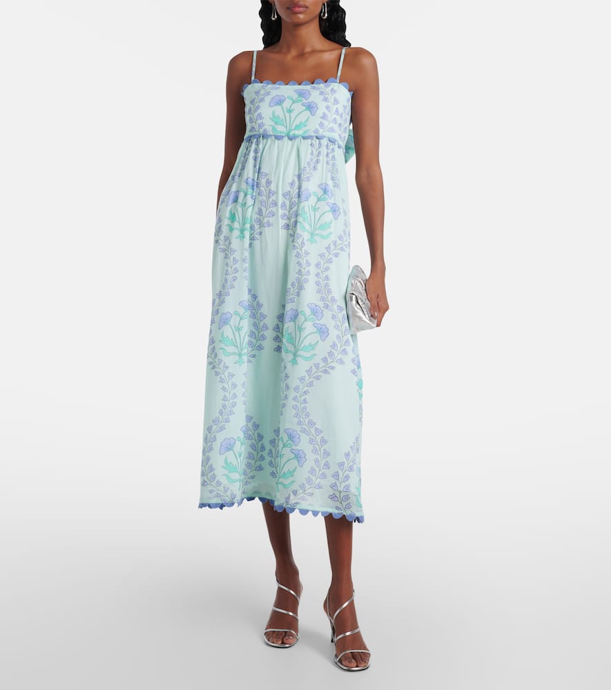 Floral cotton midi dress
