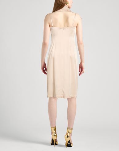 Woman Midi dress Cream Size 12 Acetate, Viscose