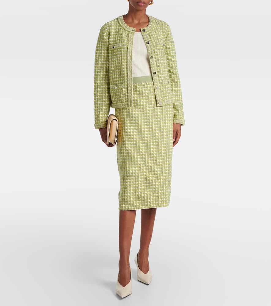 Tory Burch Knitted checked jacket