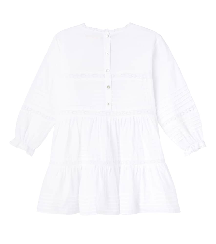 Konges Sløjd Orchid lace-trimmed cotton dress