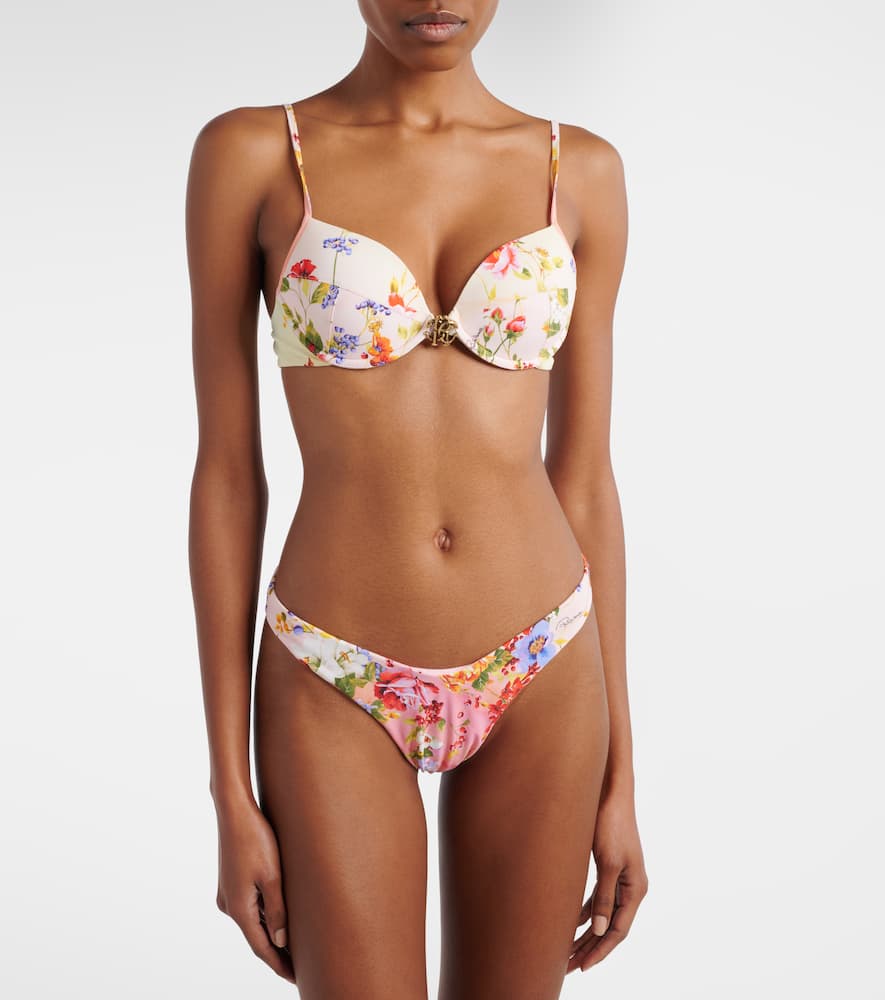 Printed bikini top