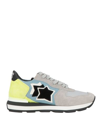 Woman Sneakers Light grey Size 5 Soft Leather, Textile fibers