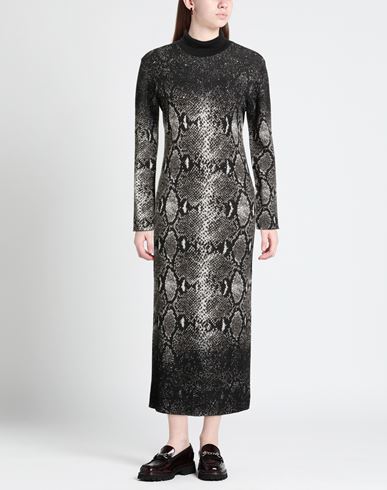 Woman Midi dress Black Size 8 Acrylic, Viscose, Wool