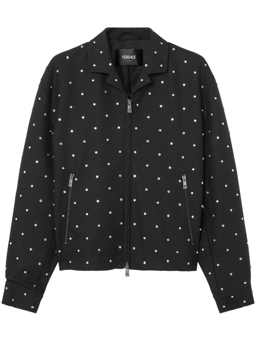 Rhinestone-embellished jacket - Black