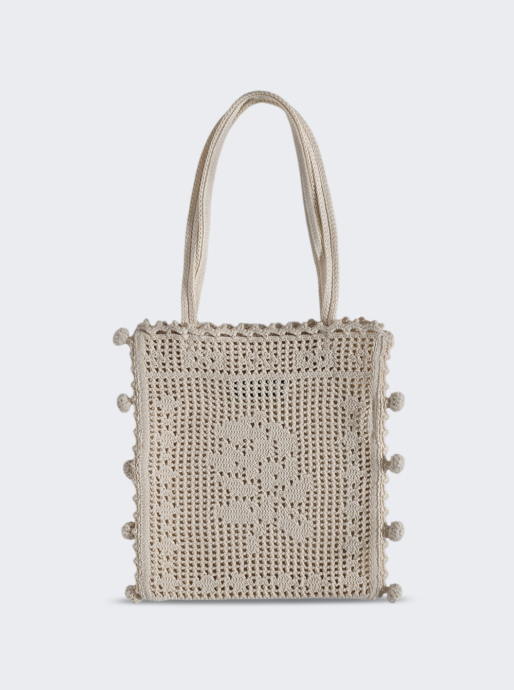 Crochet Cotton Handbag Chalk White