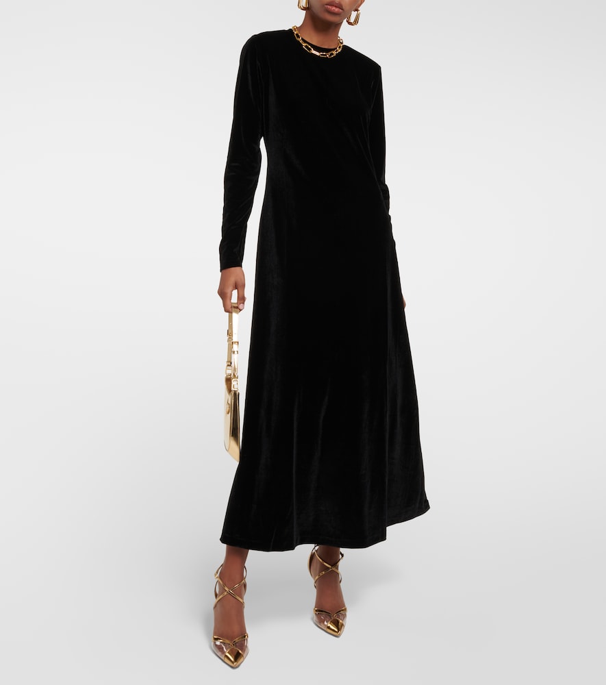 Velvet maxi dress