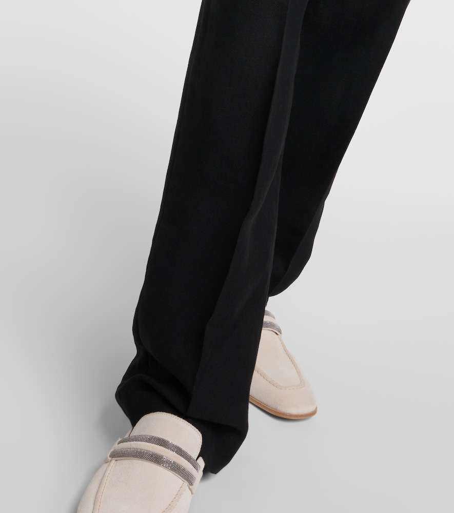 Twill straight pants
