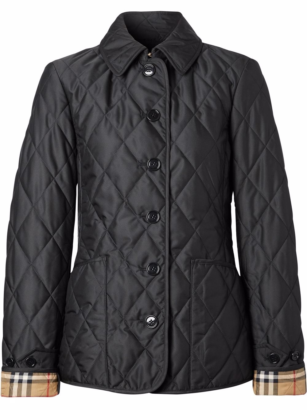 Diamond Quilted Thermoregulated jacket - Black