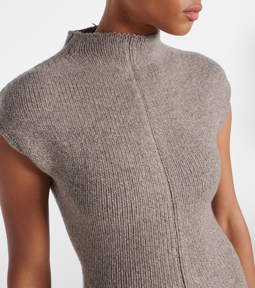 Cashmere-blend minidress