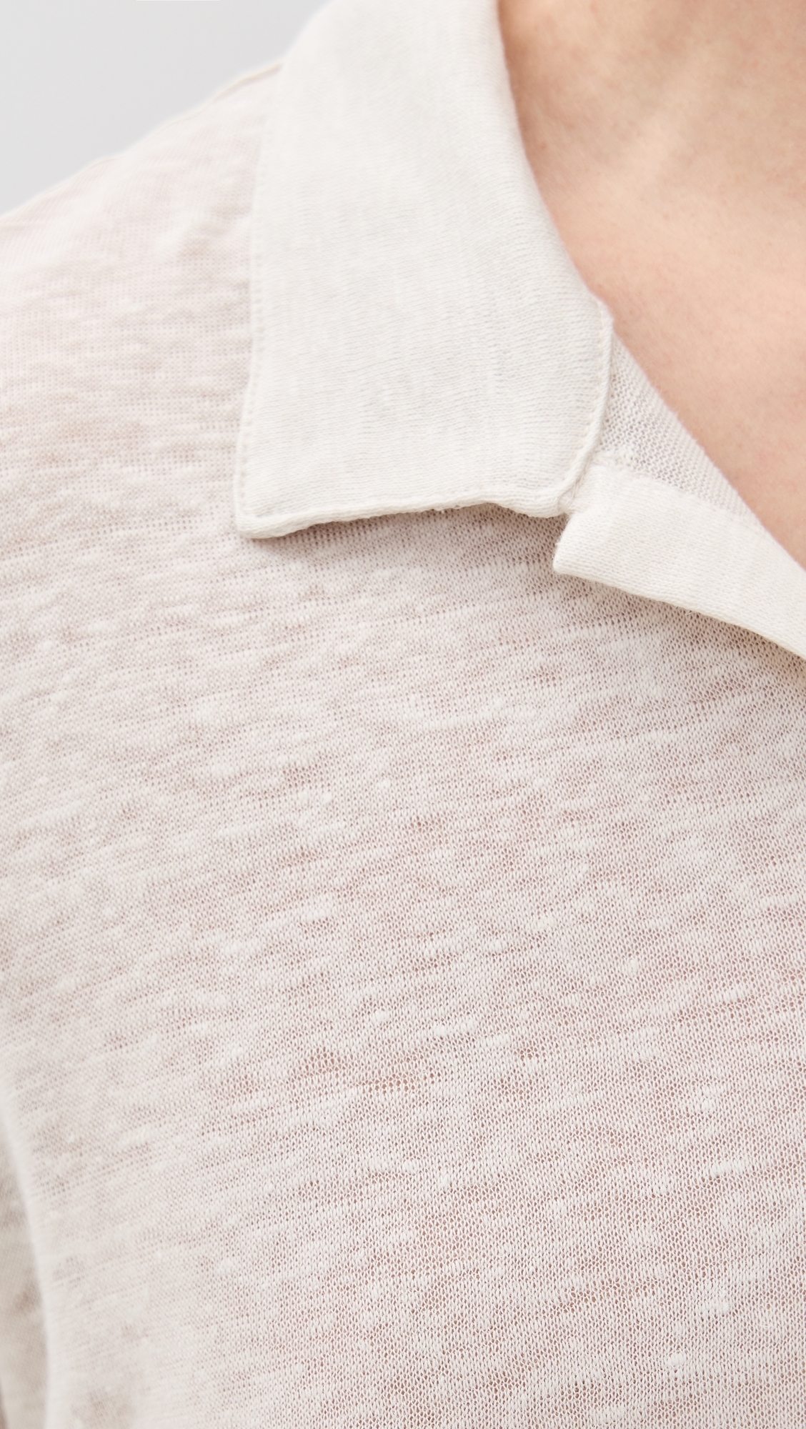 Shaun Linen Polo Stone