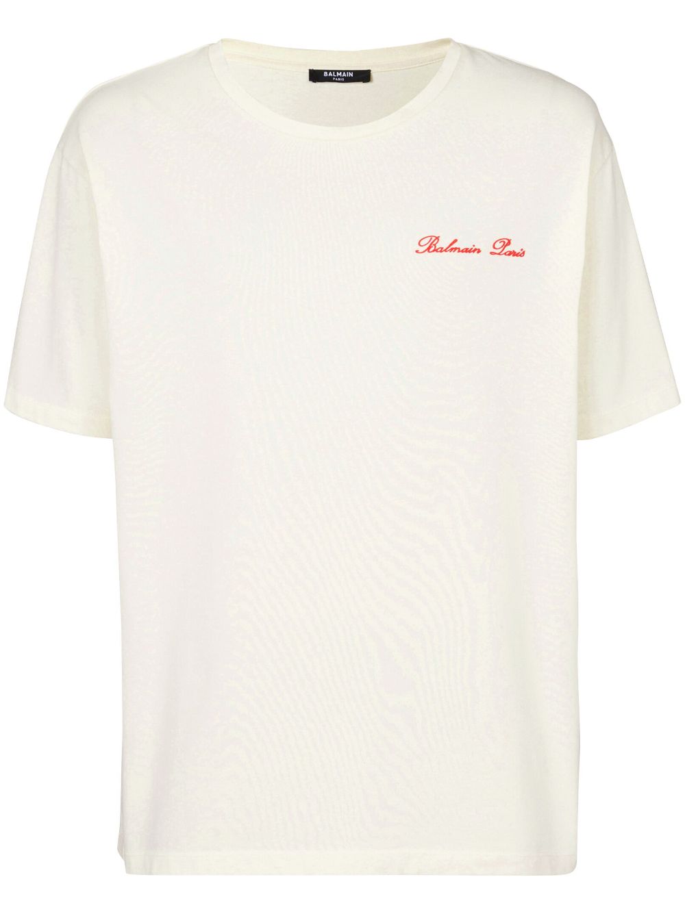 Logo-embroidered cotton T-shirt - White