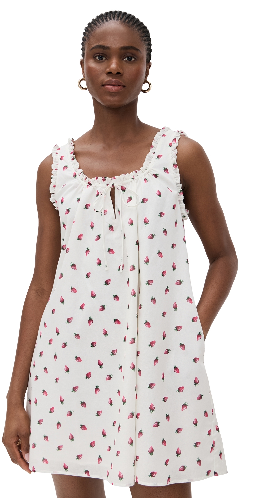 Juni Mini Dress Ivory Strawberry