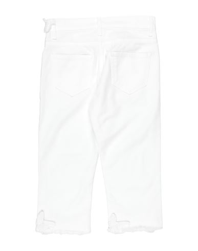 Kid Girl Pants White Size 10 Cotton, Elastane