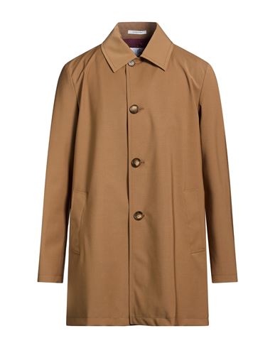 Man Overcoat & Trench Coat Camel Size 42 Polyester, Wool, Polyurethane, Elastane