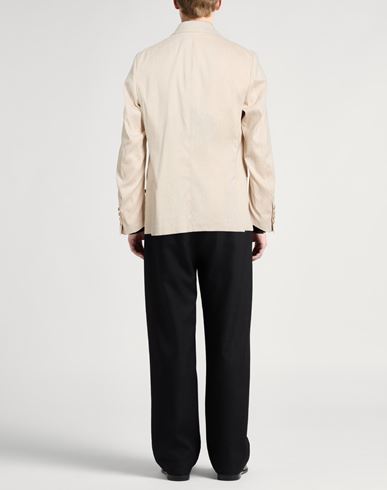 Man Blazer Beige Size 46 Linen, Polyester, Viscose, Elastane