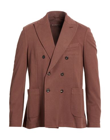Man Blazer Chocolate brown Size 40 Cotton, Elastane