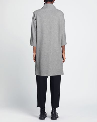 Woman Coat Grey Size 8 Wool, Polyamide, Polyester
