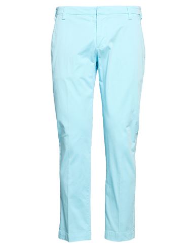 Man Pants Sky blue Size 28 Cotton, Elastane