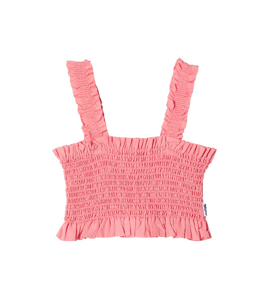 Molo Rolfia shirred cotton top