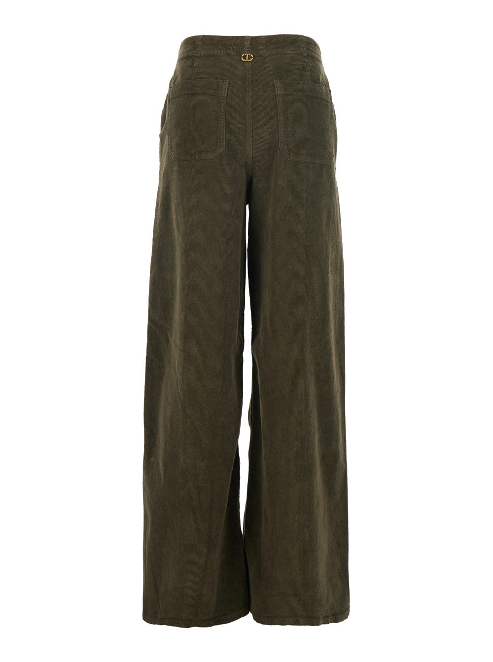 Ribbed Velvet Trousers — Brown
