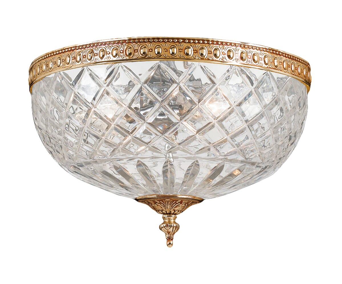 3-Light 12" Ceiling Light in Olde Bra