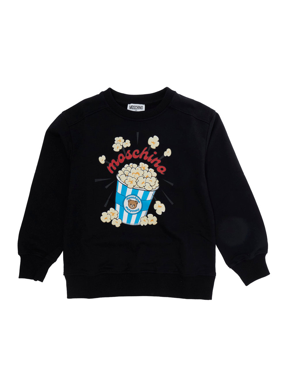 Popcorn Graphic Print Sweatshirt — Black