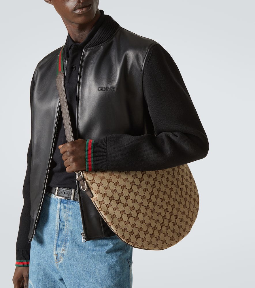 Gucci Gucci B GG Canvas Medium shoulder bag
