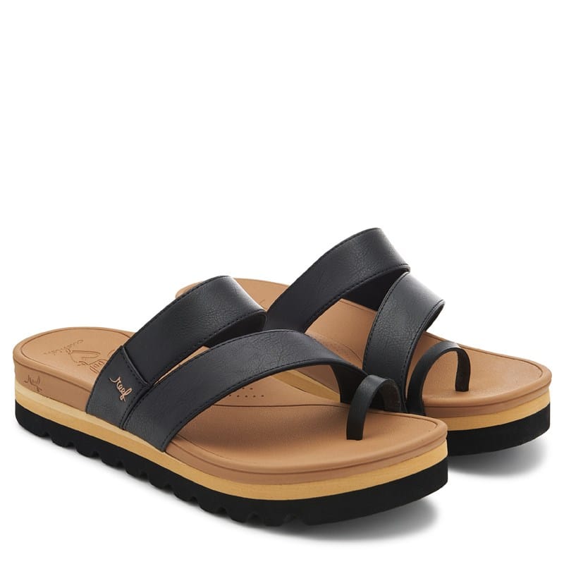 Women's Banded Horizon Hi Strappy Sandals (Black)