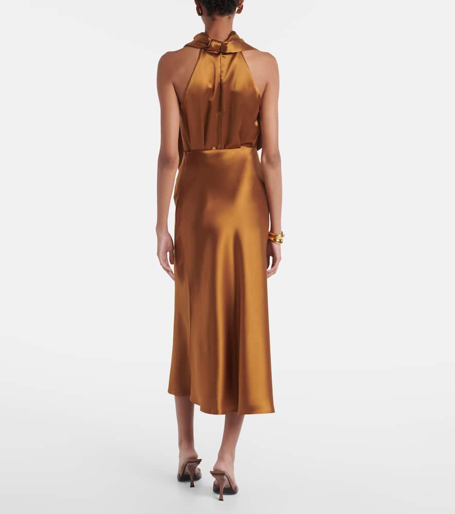 Valletta satin slip skirt