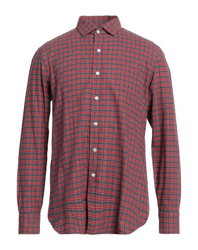 Salvatore Piccolo Man Shirt Red Size 15 ½ Cotton