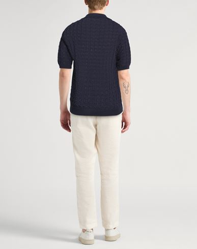 Man Sweater Midnight blue Size S Linen, Cotton