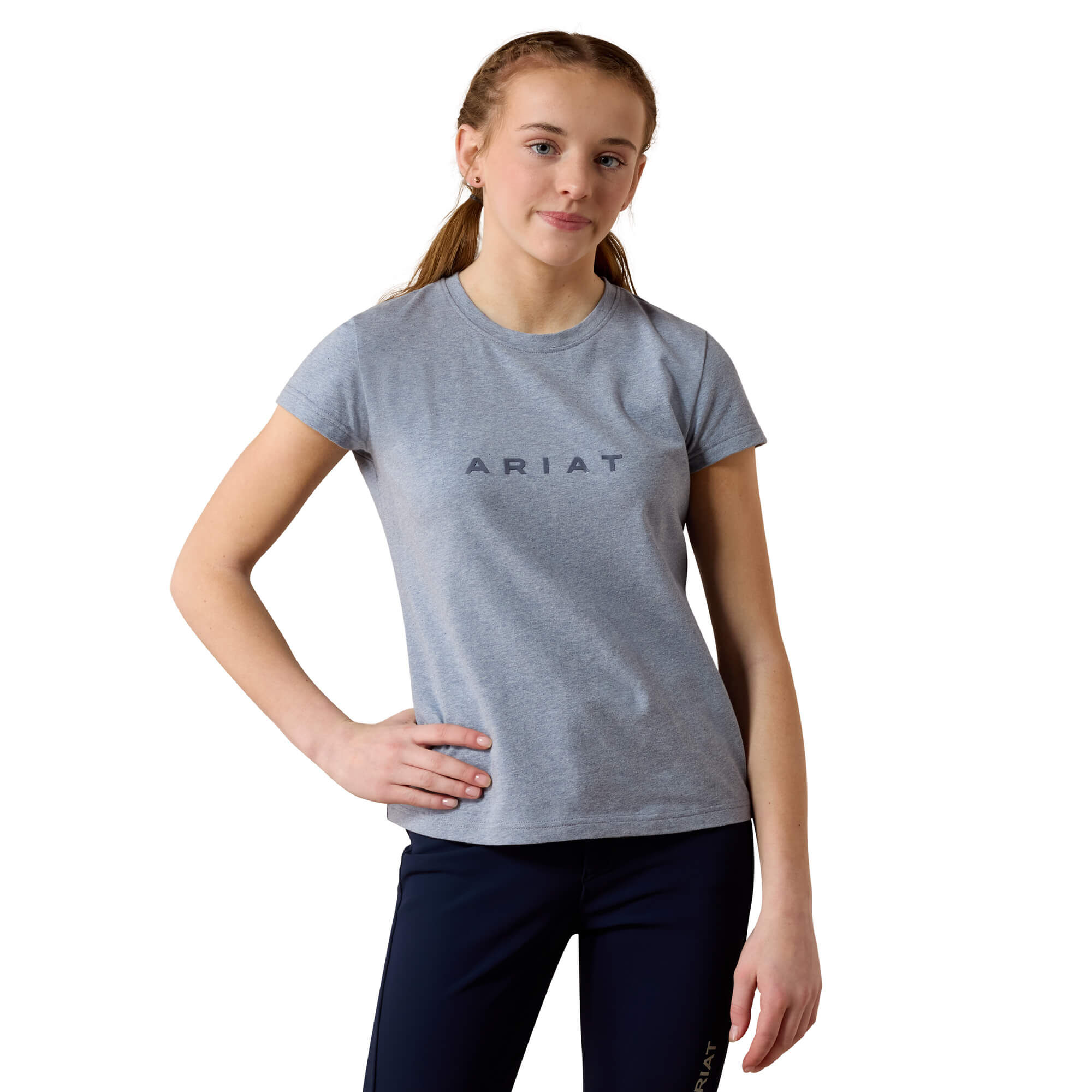 Kid's The Logo T-Shirt in Blue Grey Heather, Size 2X-Large, by