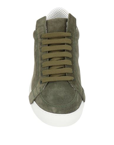 Man Sneakers Military green Size 10 Leather