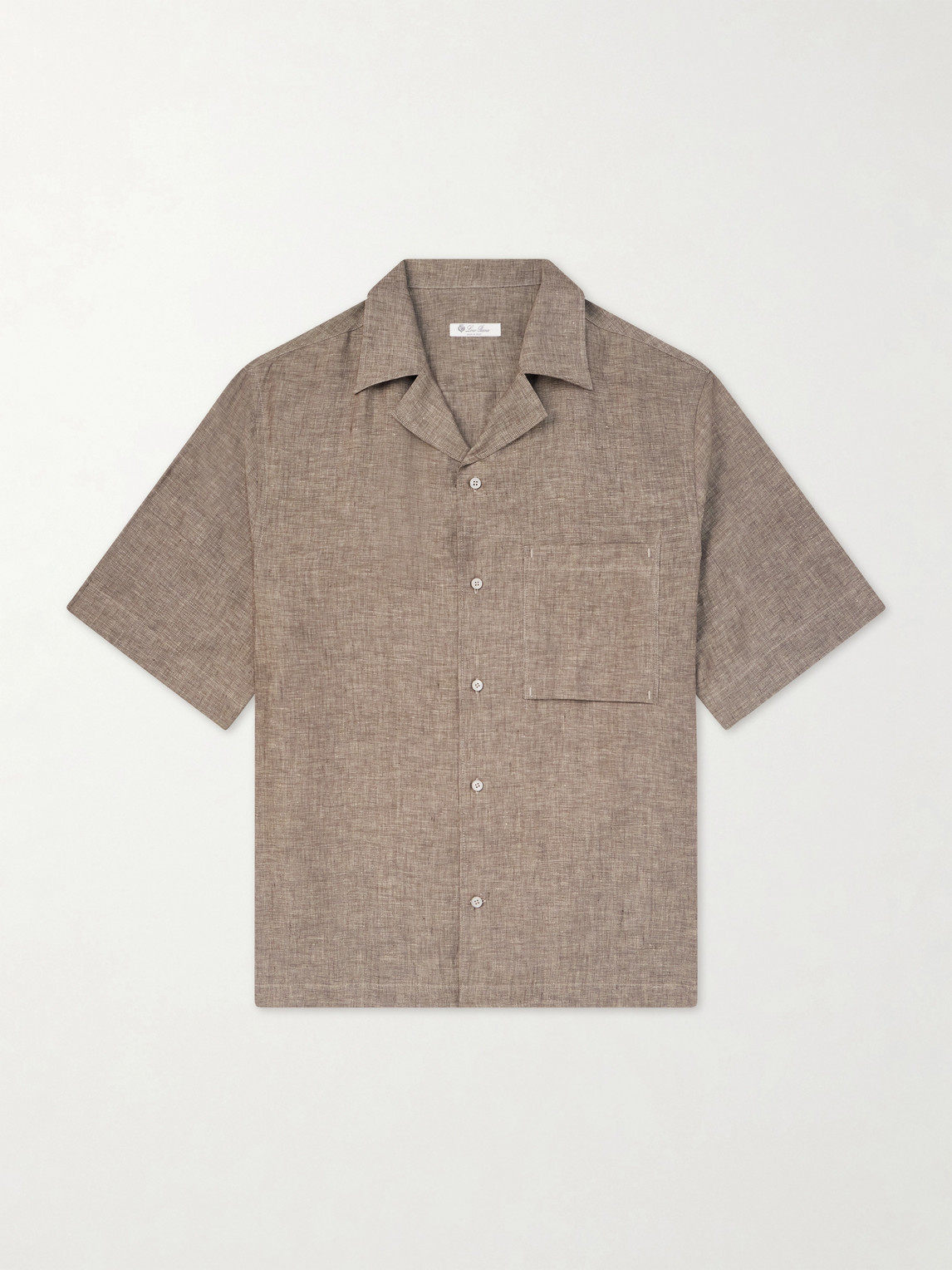 Federico Camp-Collar Linen Shirt